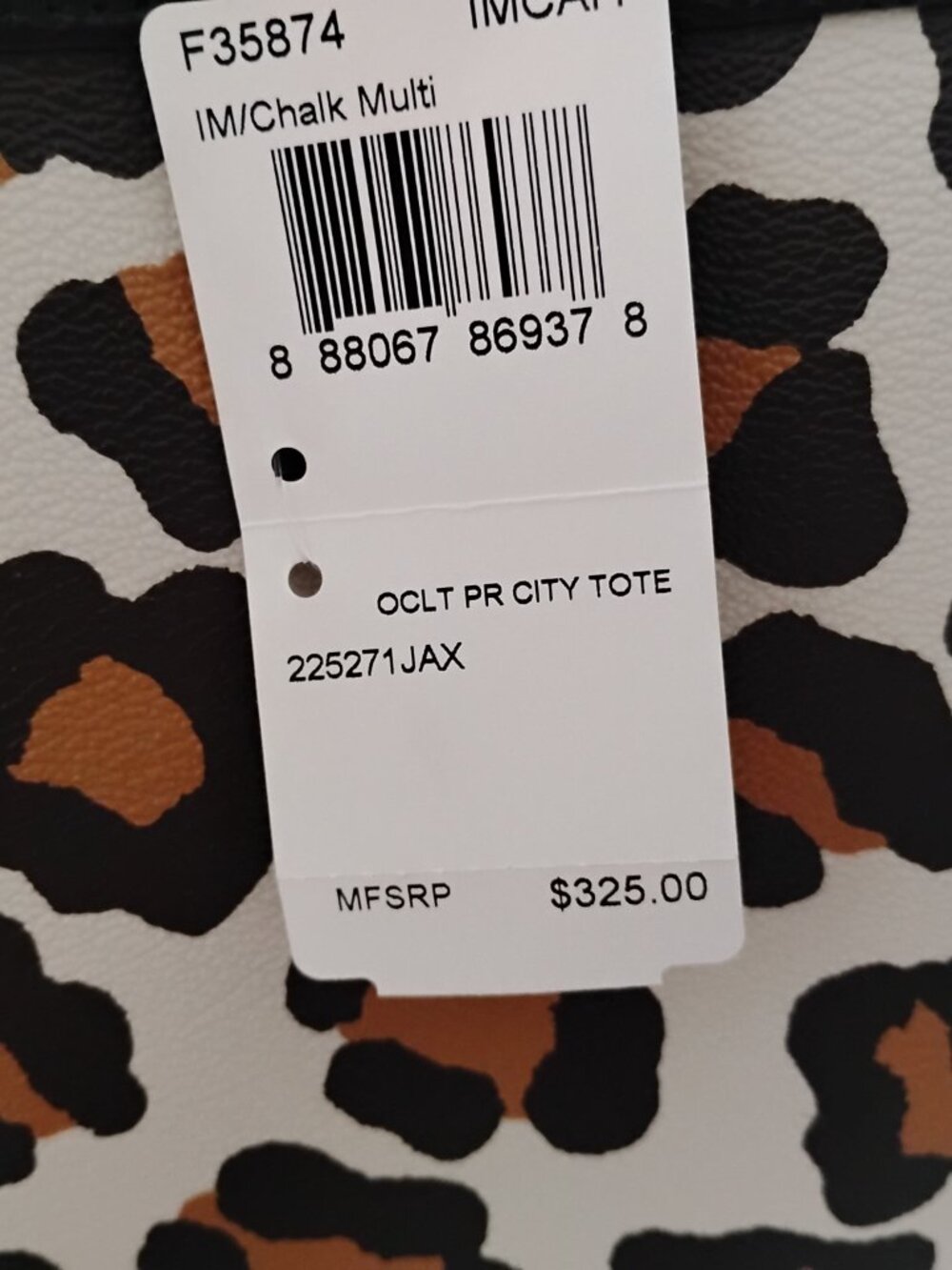 NWT Coach Tote animal print signature canvas. - Picture 5 of 11
